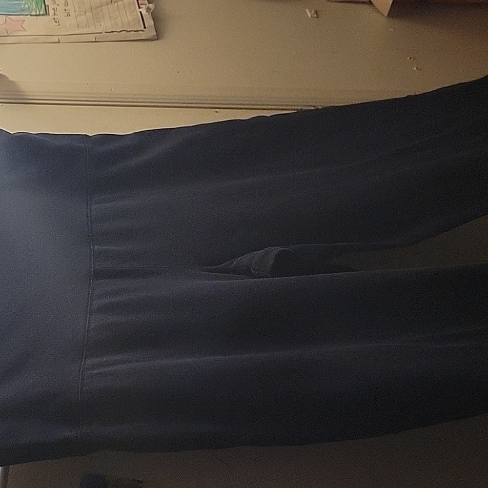 So yoga pants. Teen/Women size. Size Large. Black. Wide leg.
